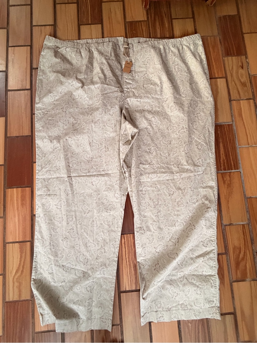 SKIMS Neutral Paisley Lounge Pajama Pants in Beige